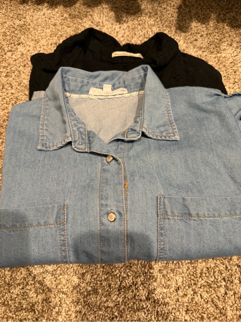 Light Blue Denim Button-Front Men’s Shirt